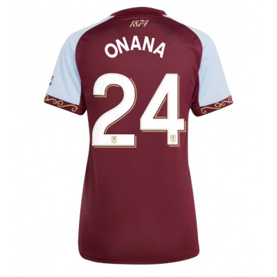 Aston Villa Amadou Onana #24 Heimtrikot Frauen 2025-26 Kurzarm Aston Villa Amadou Onana #24 Heimtrikot Frauen 2025-26 Kurzarm